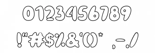 Dynamite Line Font OTHER CHARS