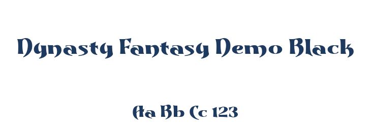Dynasty Fantasy Demo Black Font Preview