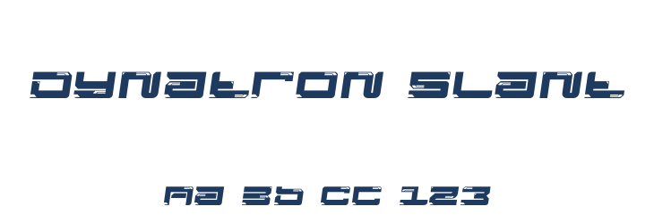 Dynatron Slant Font Preview