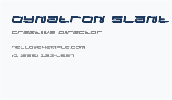 Dynatron Slant Business Card