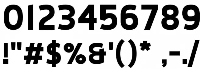 Dyno Bold Font OTHER CHARS