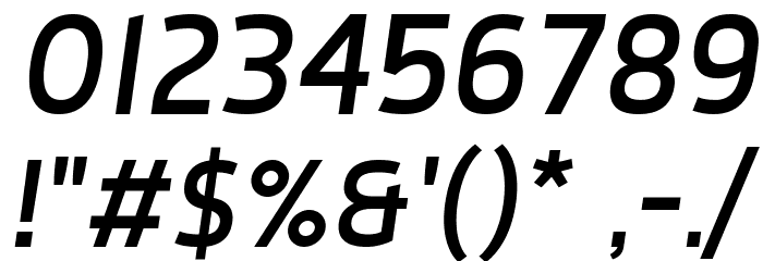 Dyno Italic Font OTHER CHARS