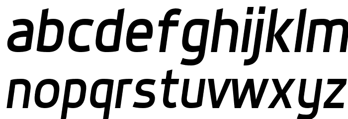 Dyno Italic Font LOWERCASE