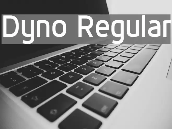 Dyno Regular Font examples