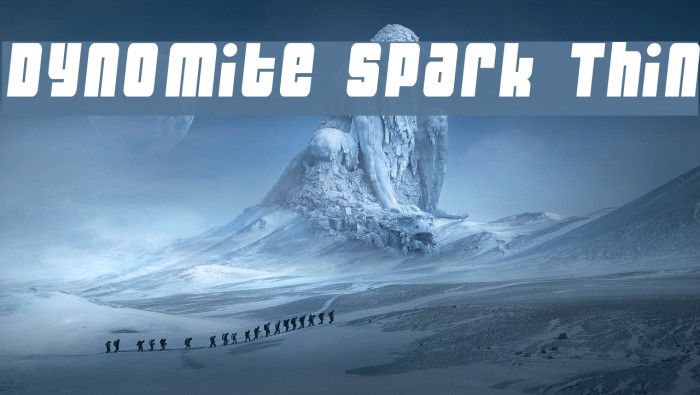 Dynomite Spark Thin Font examples