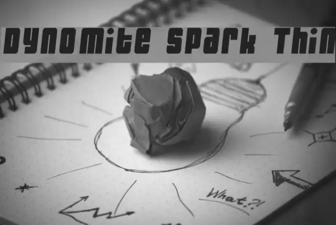 Dynomite Spark Thin Font examples