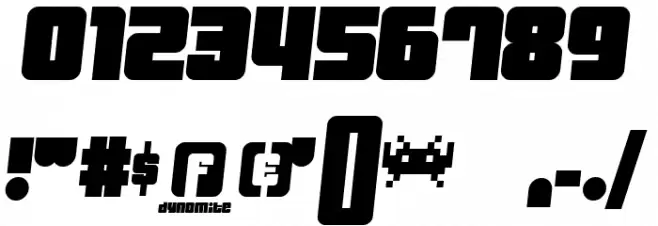 Dynomite Spark フォント その他の文字