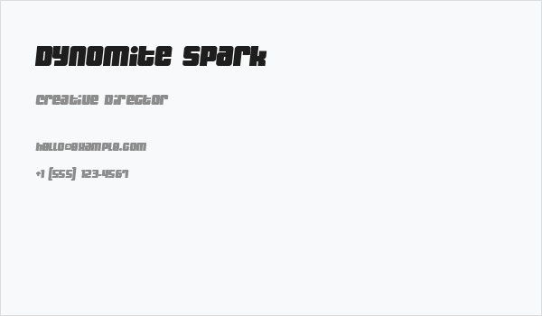 Dynomite Spark Business Card