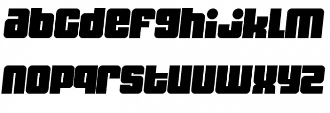 Dynomite Spark Schriftart Kleinbuchstaben