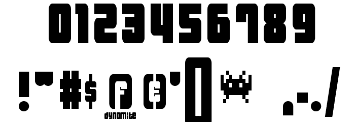 Dynomite Thin Font OTHER CHARS