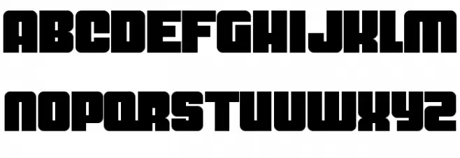 Dynomite フォント 大文字