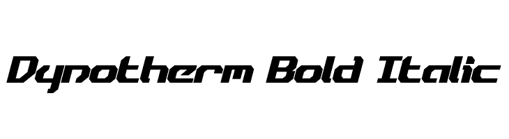 Dynotherm Bold Italic Font