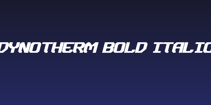 Dynotherm Bold Italic Social Header
