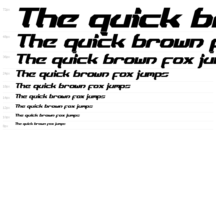 Dynotherm Bold Italic Waterfall