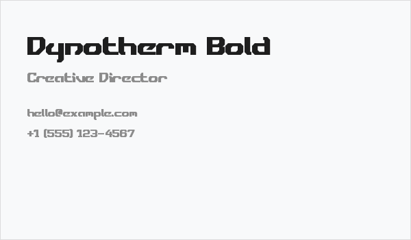 Dynotherm Bold Business Card