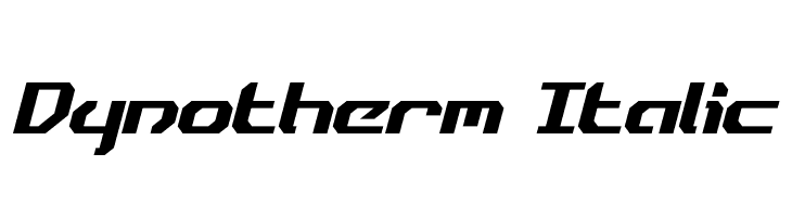 Dynotherm Italic Font