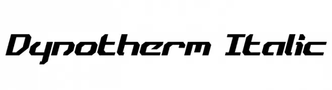 Dynotherm Italic  Скачать бесплатные шрифты