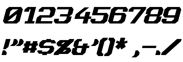 Dynotherm Italic Font OTHER CHARS
