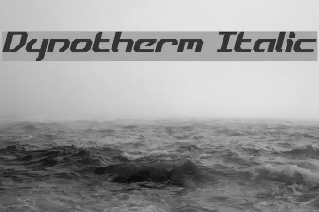 Dynotherm Italic Fonte examples