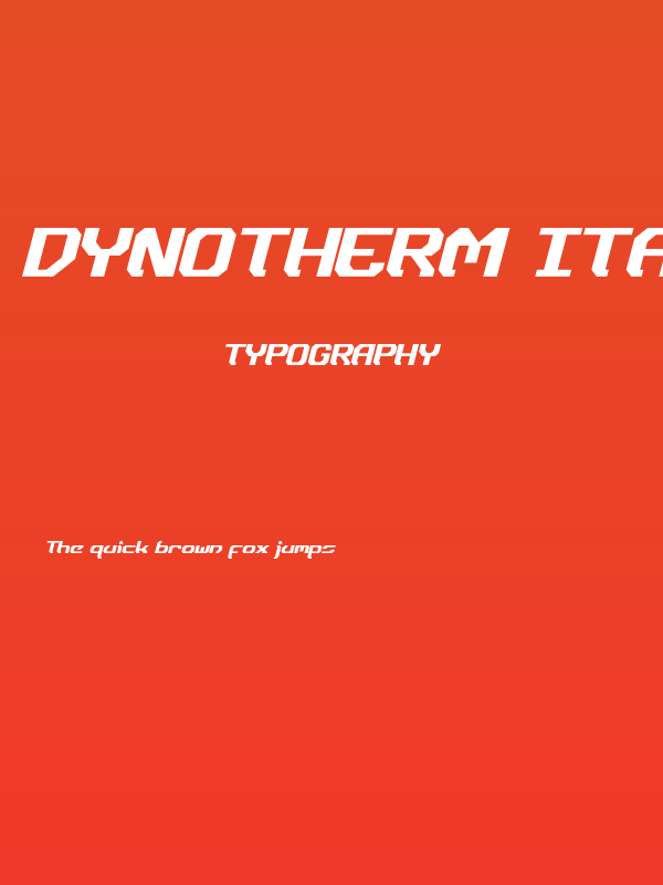Dynotherm Italic Poster