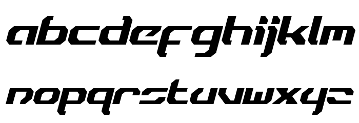 Dynotherm Italic Font LOWERCASE