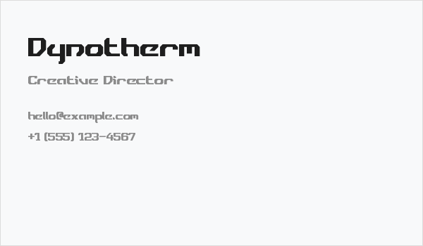 Dynotherm Business Card
