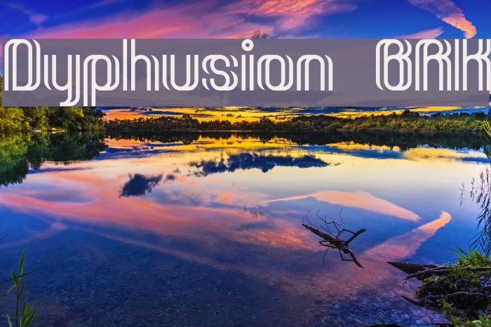 Dyphusion BRK Font examples