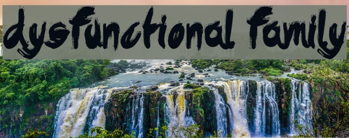 Dysfunctional Family Font examples
