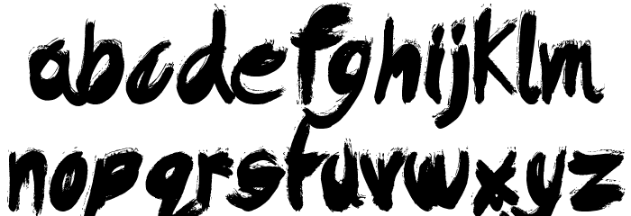 Dysfunctional Family Font LOWERCASE