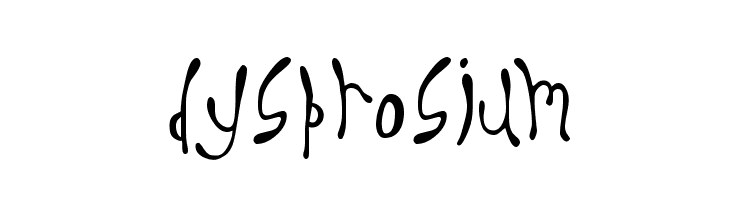 Dysprosium  フリーフォントのダウンロード