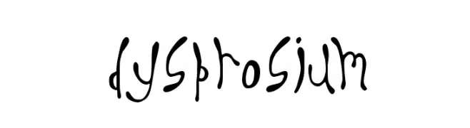Dysprosium  Скачать бесплатные шрифты