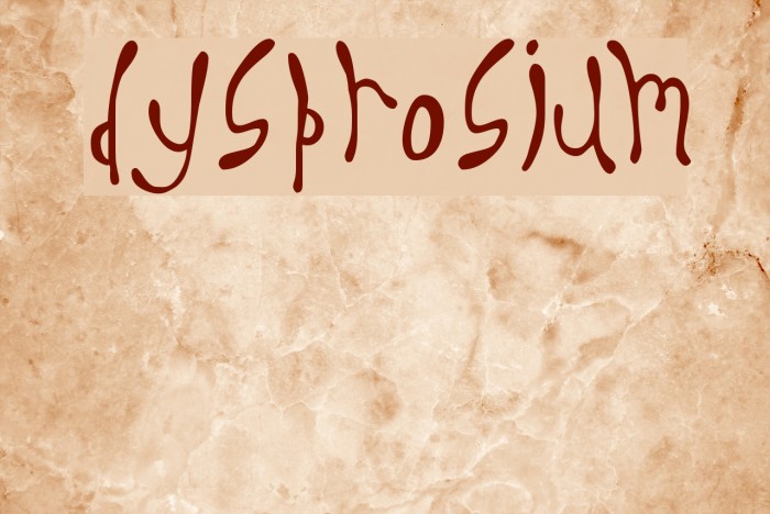 Dysprosium Font examples