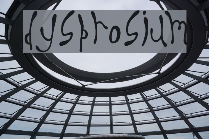 Dysprosium Font examples
