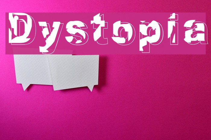 Dystopia Font examples
