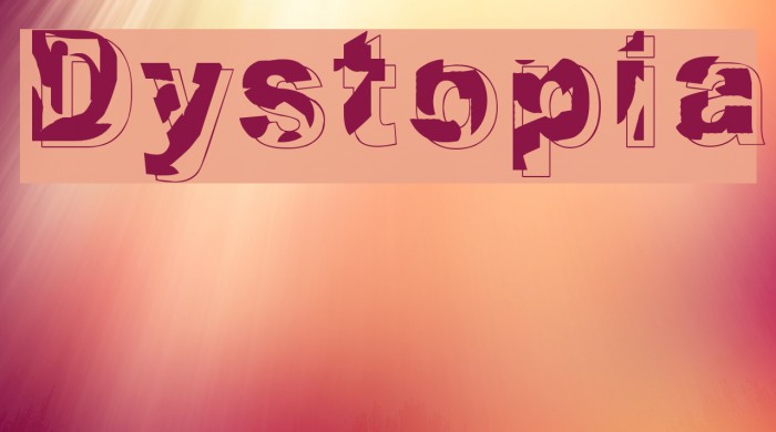 Dystopia Font examples