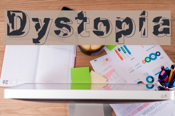 Dystopia Font examples