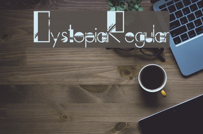 DystopiaRegular Font examples