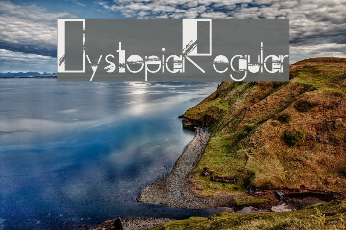 DystopiaRegular Font examples