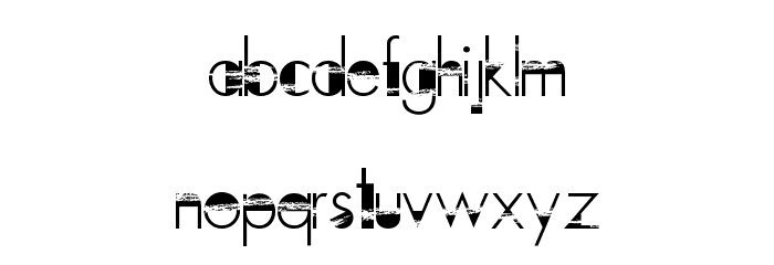 DystopiaRegular Font LOWERCASE