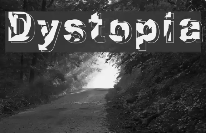 Dystopia Font examples