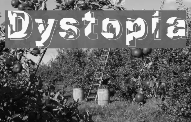 Dystopia Font examples