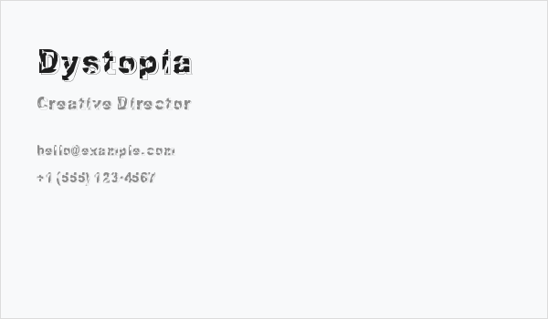 Dystopia Business Card