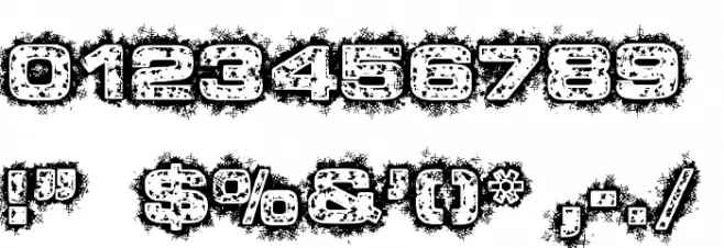 Dystopian Future Font OTHER CHARS