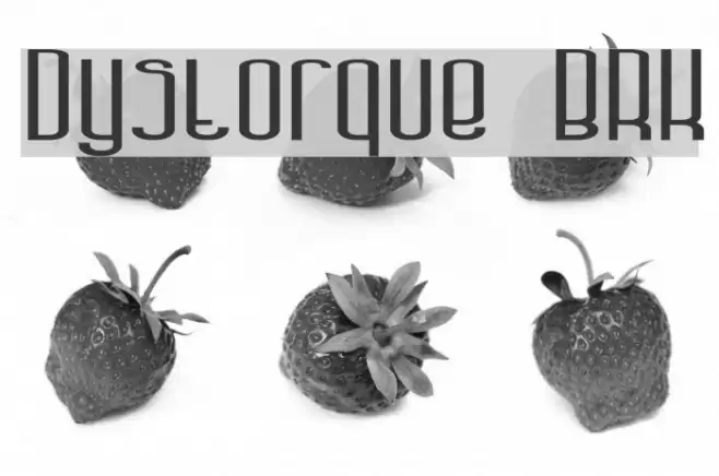 Dystorque BRK Font examples