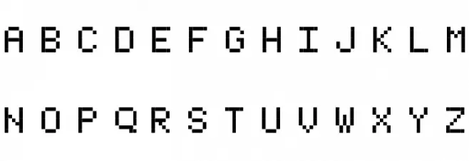dymsmall Schriftart Groß