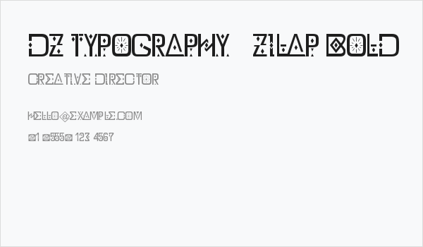 DZ Typography - Zilap Bold Business Card