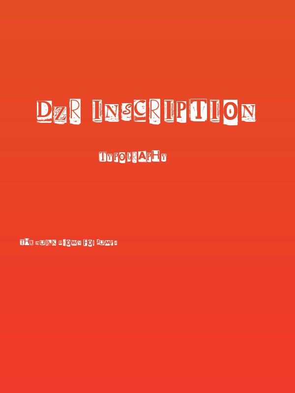 DZR INSCRIPTION Poster