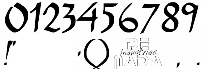 E-BrantScript Font Alte caractere