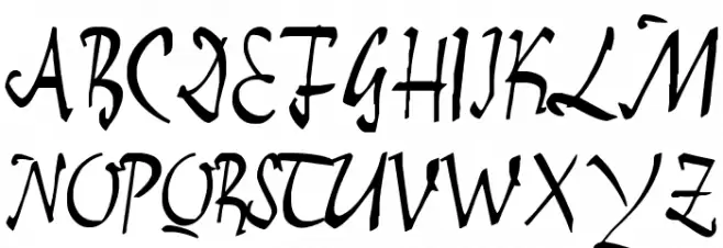 E-BrantScript Font Litere mari