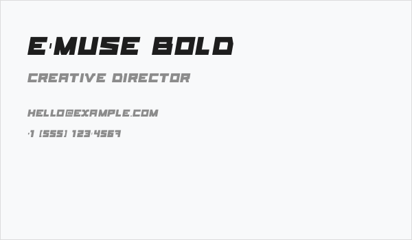 E-Muse Bold Business Card
